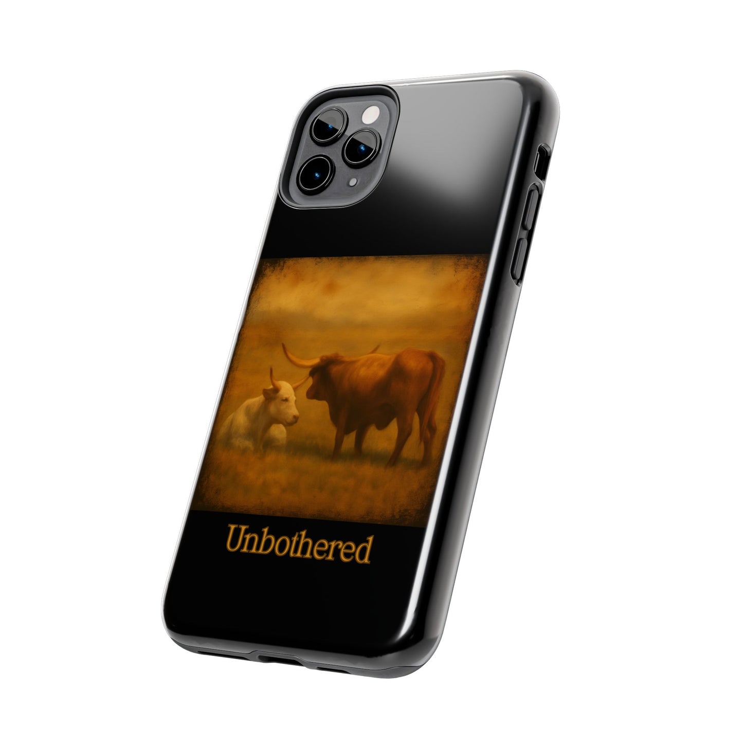 Unbothered Cows phone case | Cow art phone case, pastoral rustic design