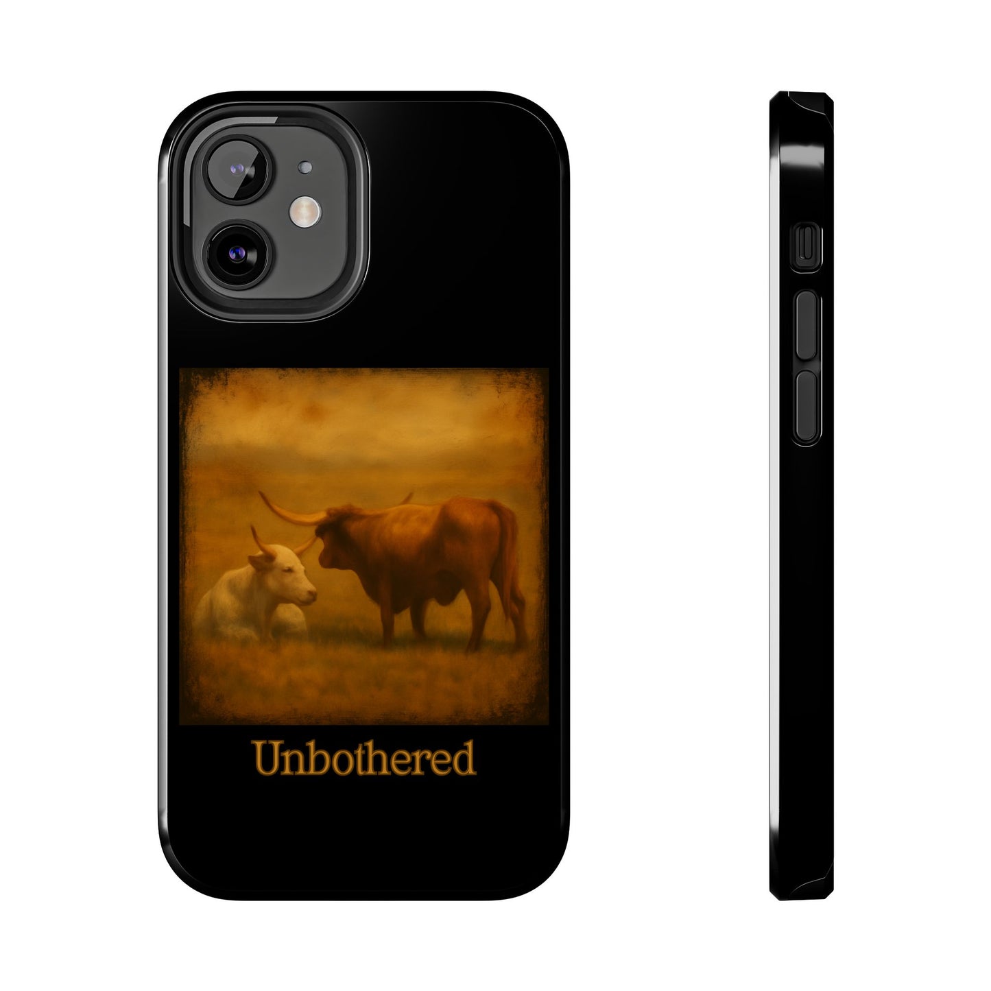Unbothered Cows phone case | Cow art phone case, pastoral rustic design