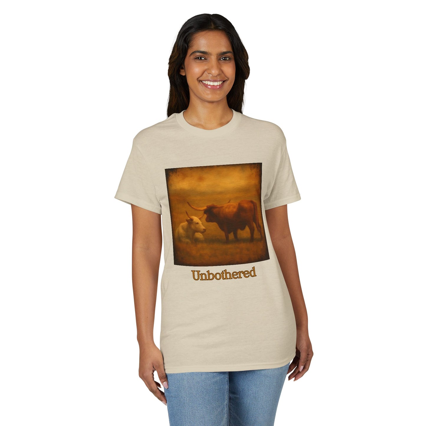 Unbothered Longhorn Art T-Shirt