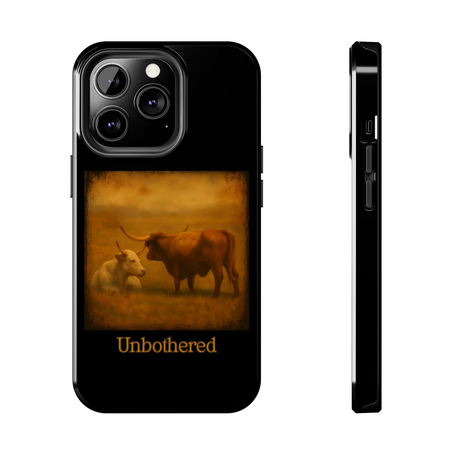 Unbothered Cows phone case | Cow art phone case, pastoral rustic design