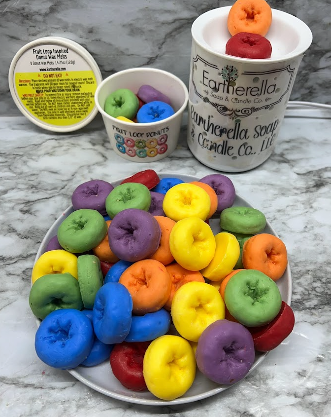 FRUIT LOOPS DONUTS wax melts | Fake donuts | wax donuts | 8 wax melts | 4.25 oz