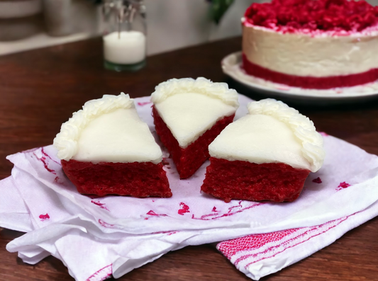 RED VELVET CAKE with cream cheese FROSTING | Realistic Wax Melts | 4 Melts | 5.25 oz