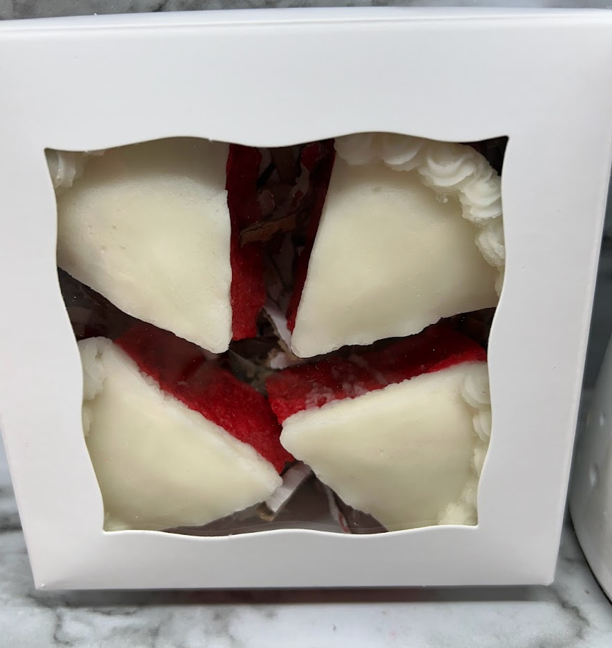 RED VELVET CAKE with cream cheese FROSTING | Realistic Wax Melts | 4 Melts | 5.25 oz