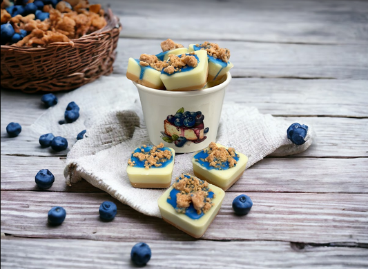 BLUEBERRY CHEESECAKE BITES Wax Melts with crumble | 7 melts | 5.5 oz