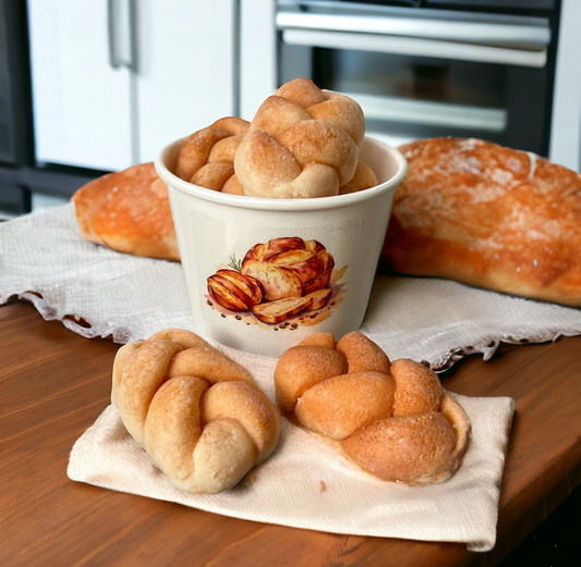 Loaf of FRESH BAKED BREAD | FAKE FOOD | Braided Bread |  5 oz