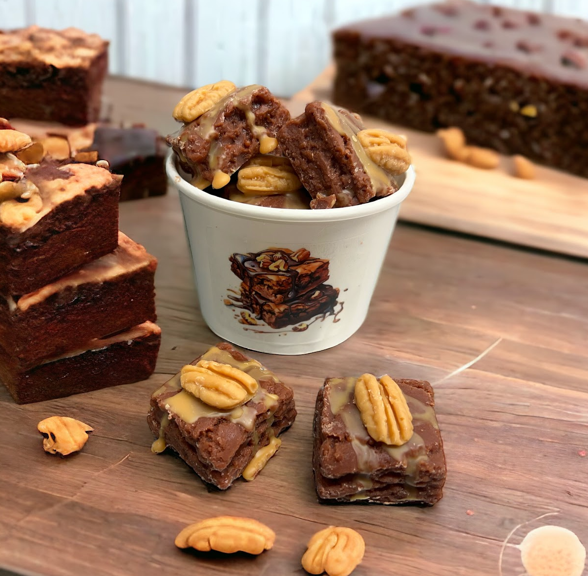 TURTLE BROWNIE BITES Wax Melts | Brownies, Pecans & Pralines scented | 6 oz