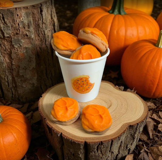 PUMPKIN FROSTED SUGAR COOKIE Wax Melts | Pumpkin Chai | Fake Food | 4 cookies | 6.5 oz