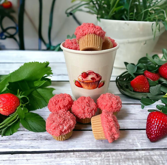 STRAWBERRY SHORTCAKE CUPCAKES | Valentine's Day | 6 Wax Melts | 5.25 oz